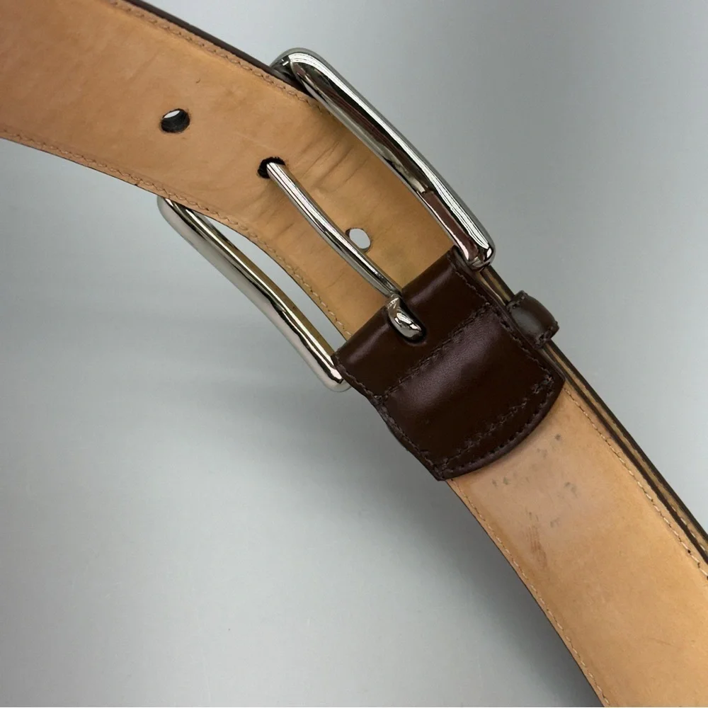 Coach Brown Calfskin Leather Belt